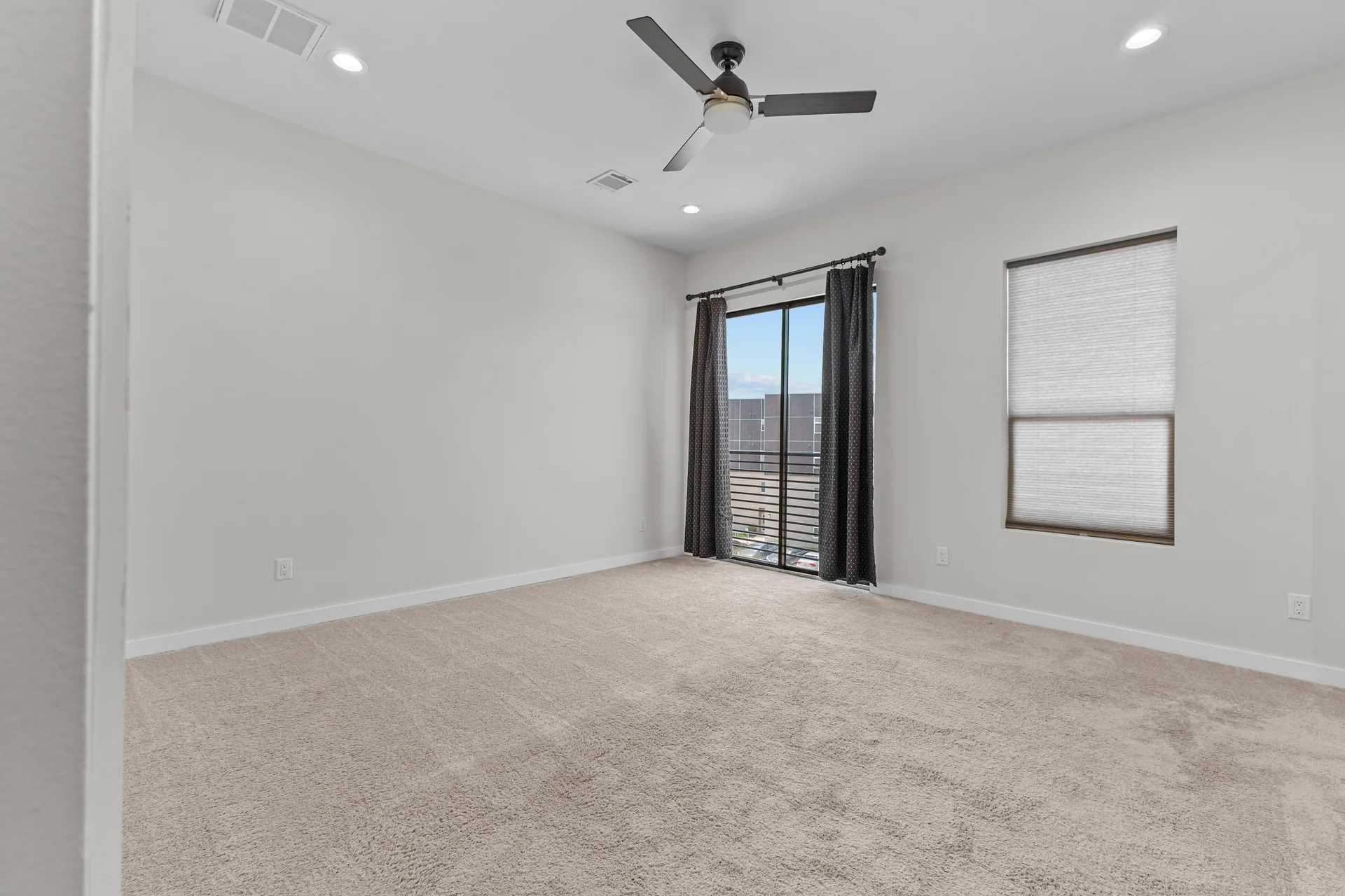 Empty bedroom before professional staging