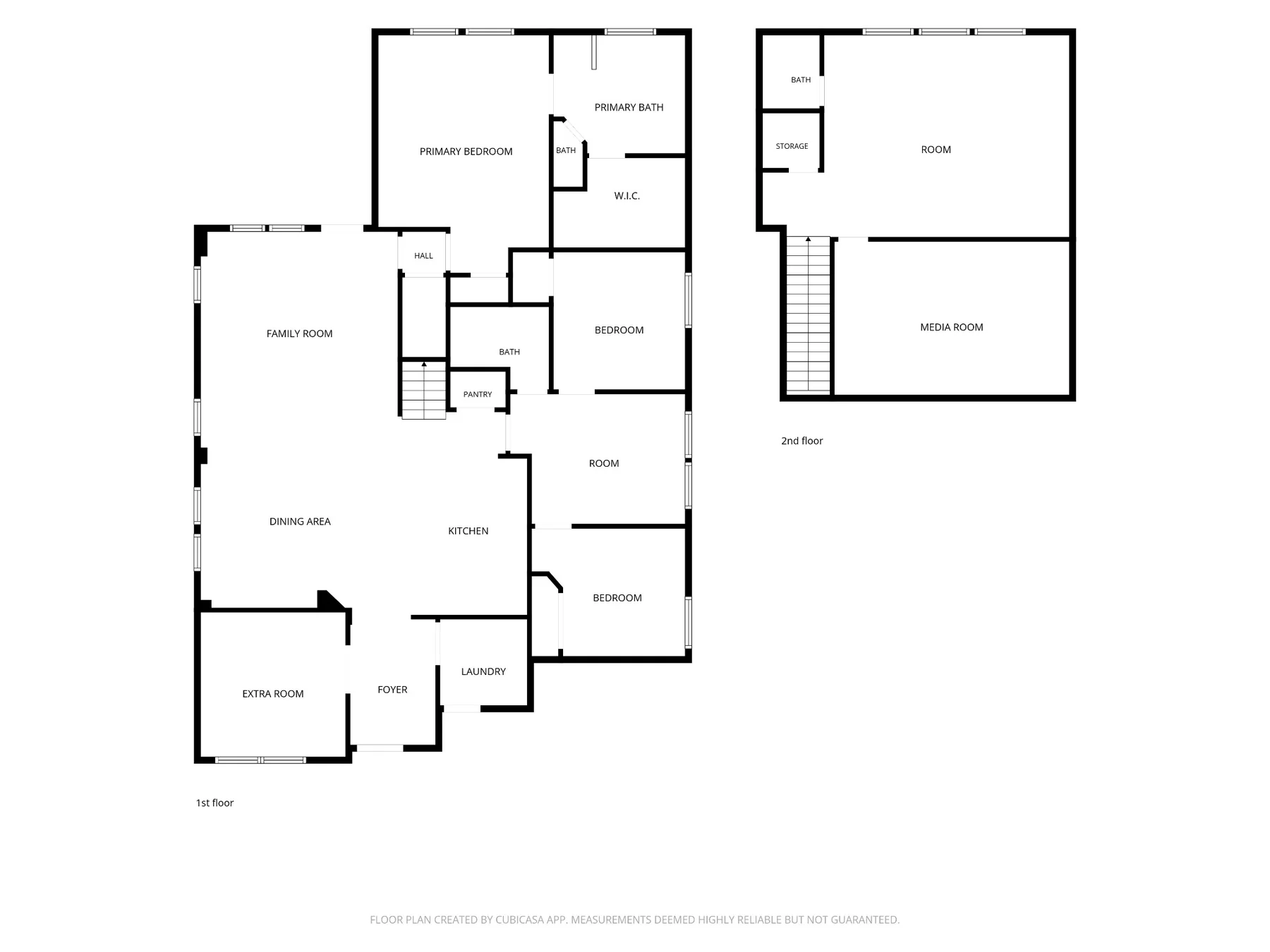 Complete first and second floor plan for Point Arbor Court