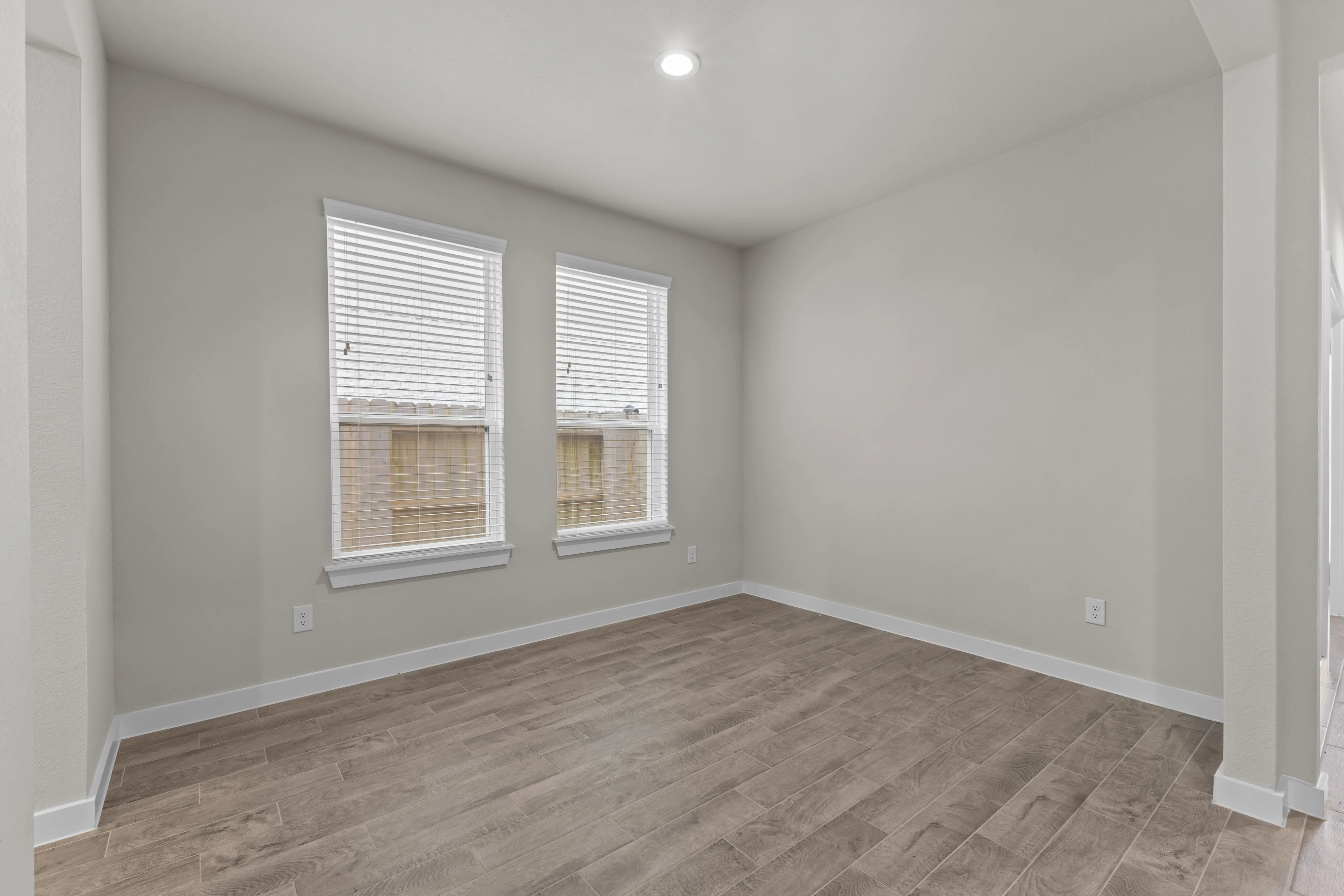 Empty dining room before professional staging